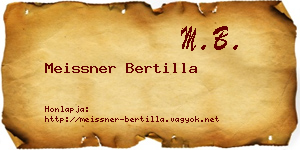 Meissner Bertilla névjegykártya